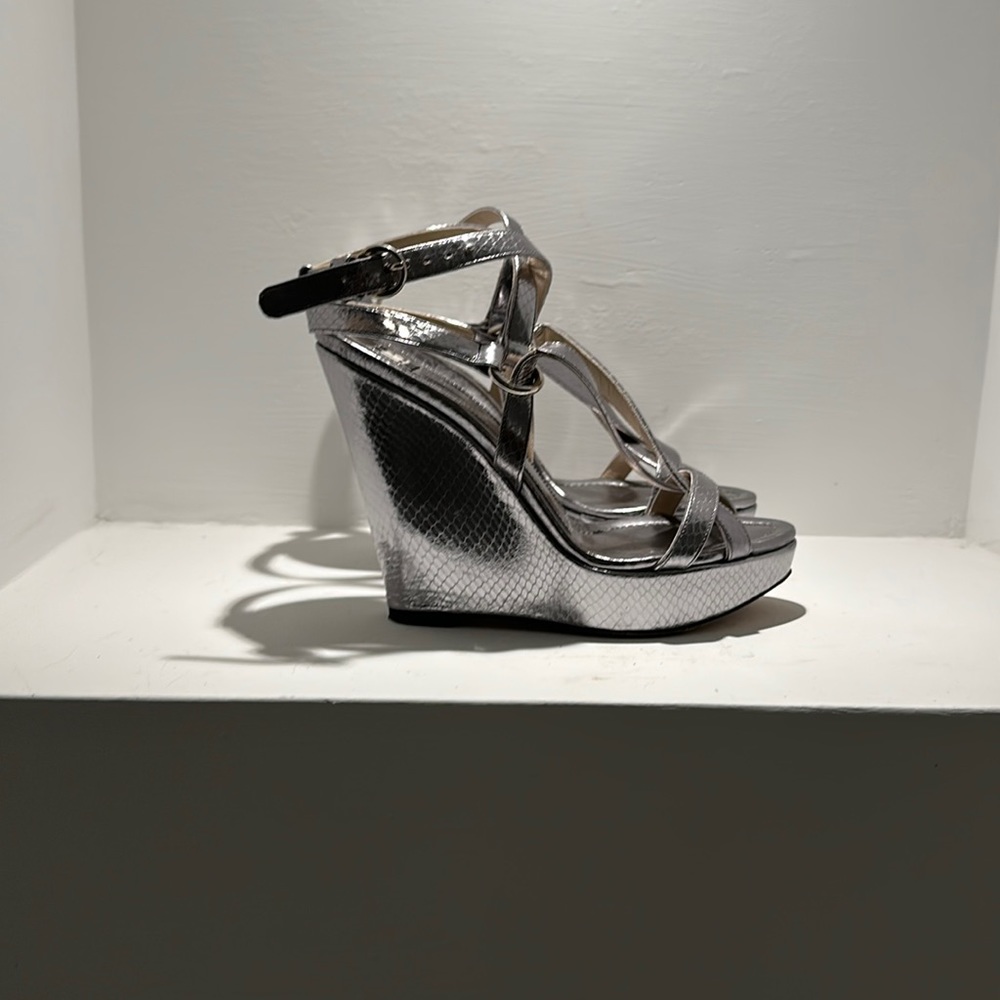 D&G Dolce & Gabbana Silver Wedge Platform